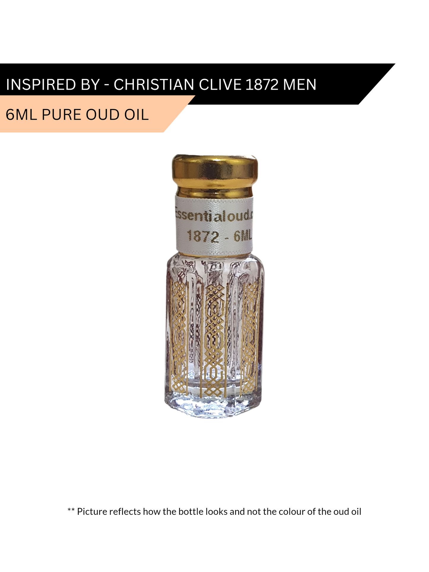 3ml, 6ml, 12ml 1872 Oud oil inspired by Christian Clive 1872 Men by Essential oud. Discount applied at checkout
