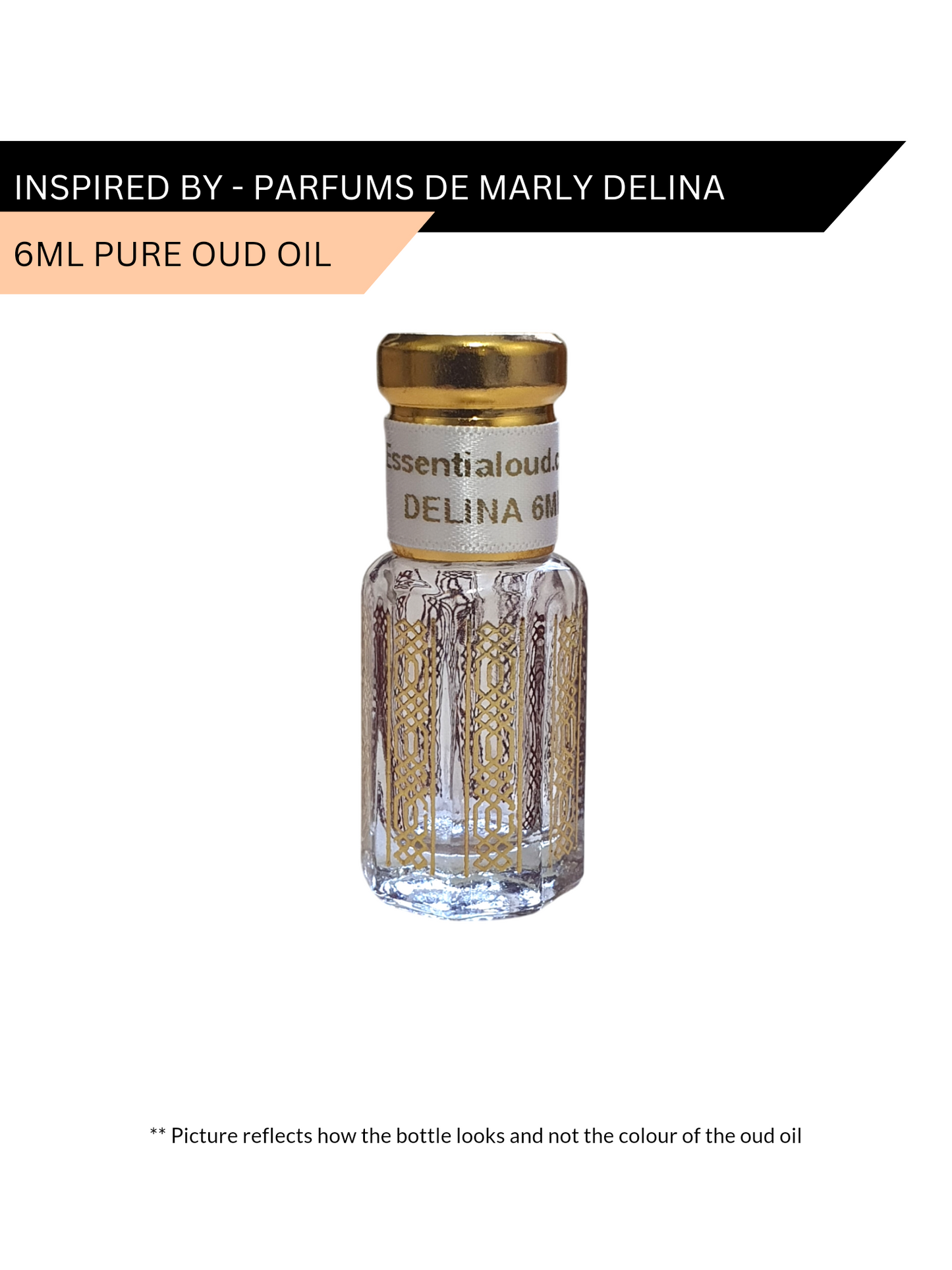 3ml, 6ml, 12ml Delina Oud oil inspired by Parfums de Marly Delina by Essential oud. Discount applied at checkout