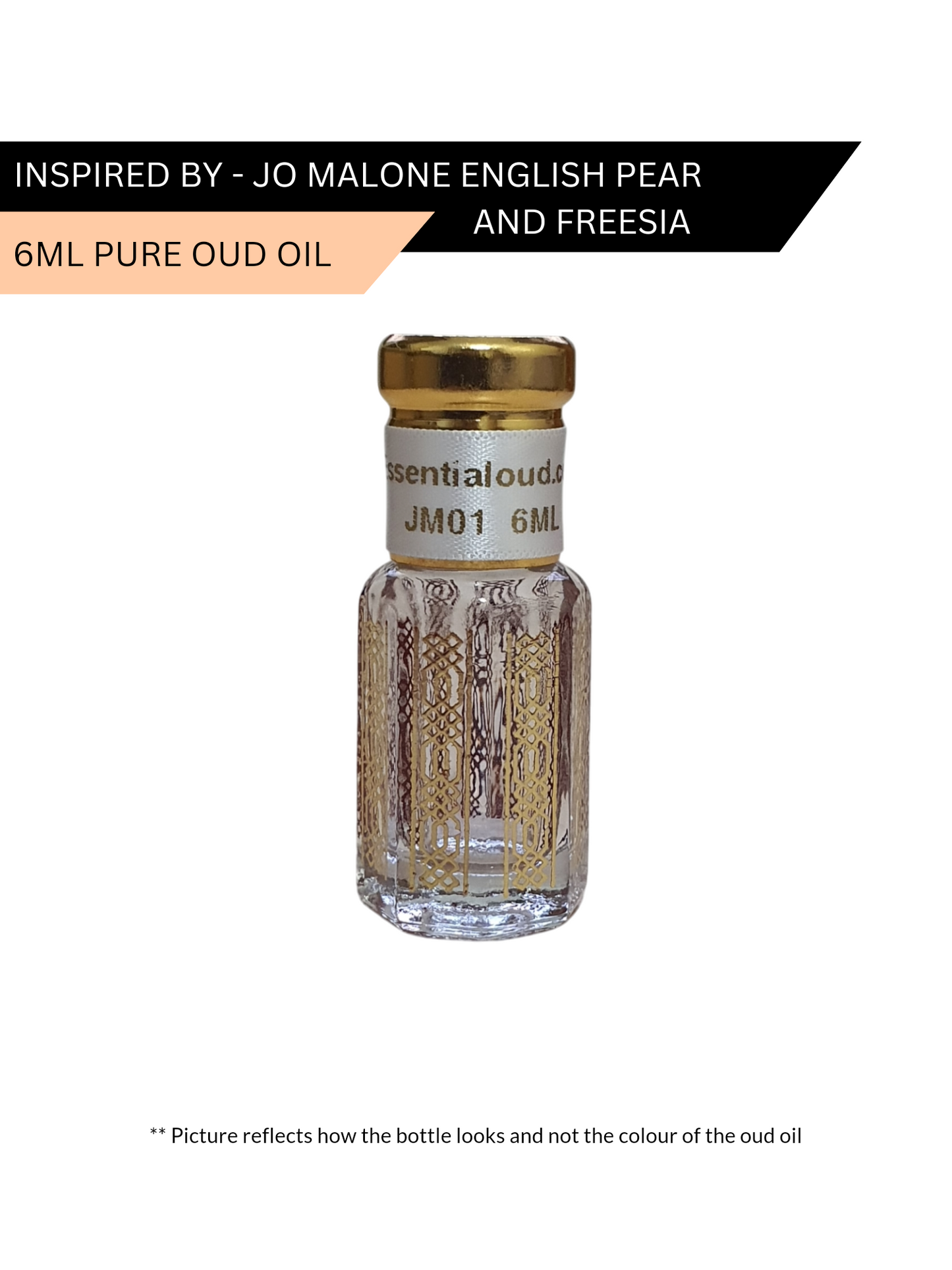 3ml, 6ml, 12ml JM01 Oud oil inspired by Jo Malone English Pear and Freesia by Essential oud. Discount applied at checkout